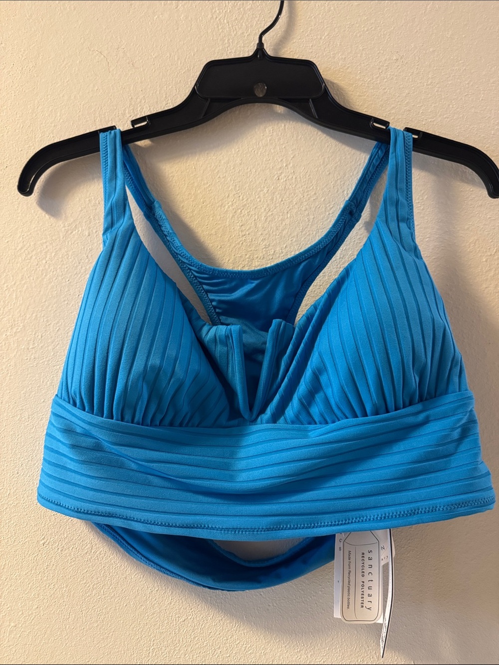 Sanctuary Bright Blue Ribbed Sports Bralette